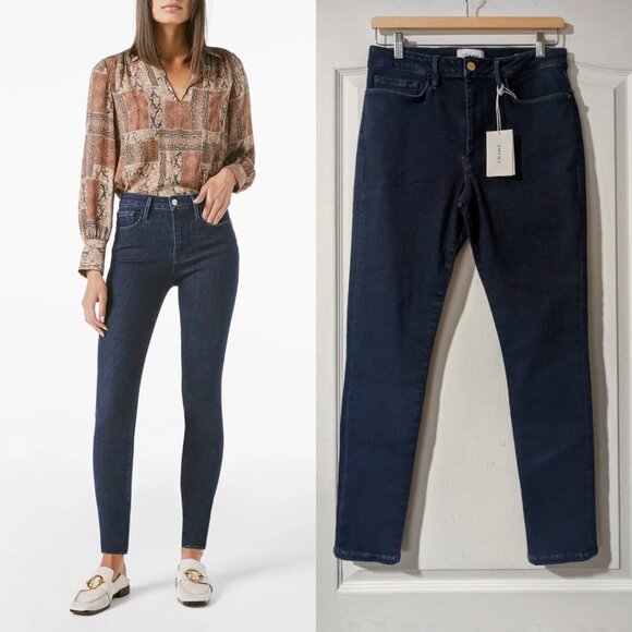 Frame | Le One Skinny In Keller Dark Indigo (Size 2: 29-34) - Picture 1 of 14